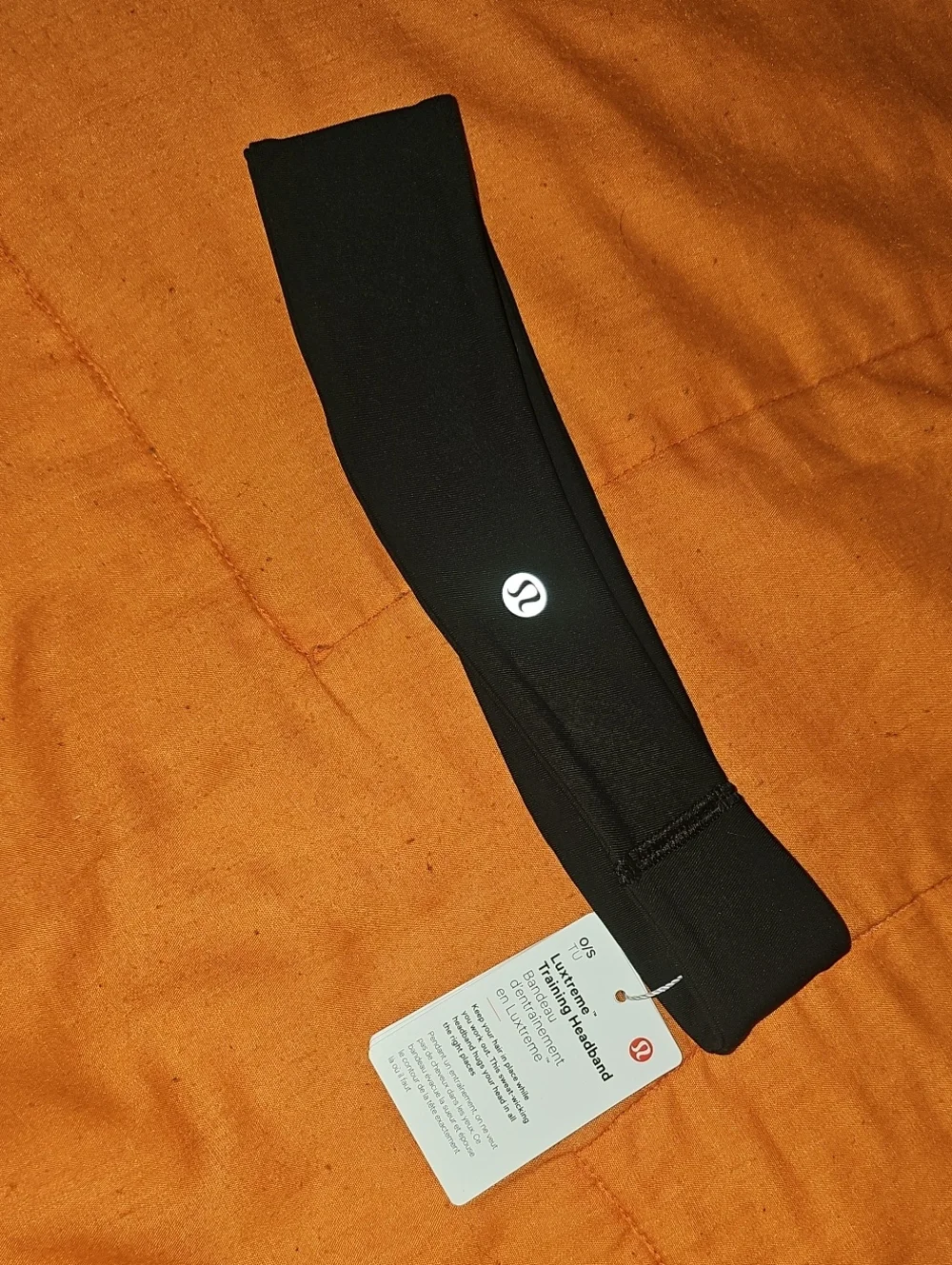 Lululemon LUXTREME Training Headband, One Size!! Black And Silver!